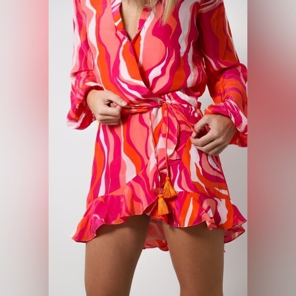 NWT ROCOCO SAND EMILY DRESS - PINK. Size XS (runs big) - Picture 3 of 15